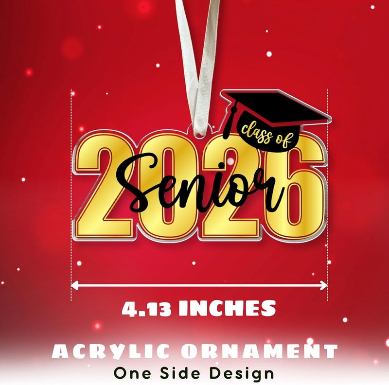 SUCHAGIFT Graduation Ornaments 2026 - Graduation Christmas Ornament - Class of 2026, High School, Senior Gifts for for Women, Daughter - Graduate Ornaments for Christmas Tree - Acrylic Ornament - Image 2
